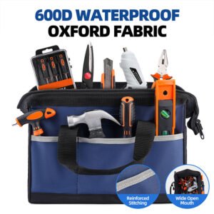 Blue Tool Bag 13'' Wide Mouth Tool Organizer